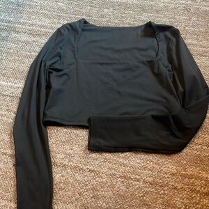 crop top long sleeve. Size L. silky material